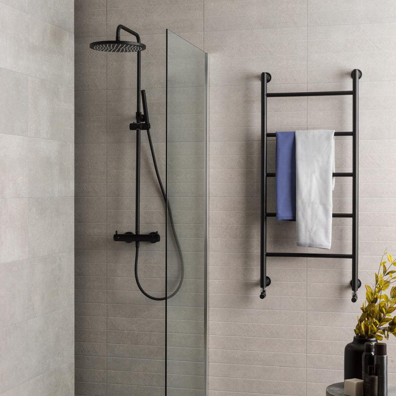 TEC ROUND Shower Column - Black Showers Noken by Porcelanosa 