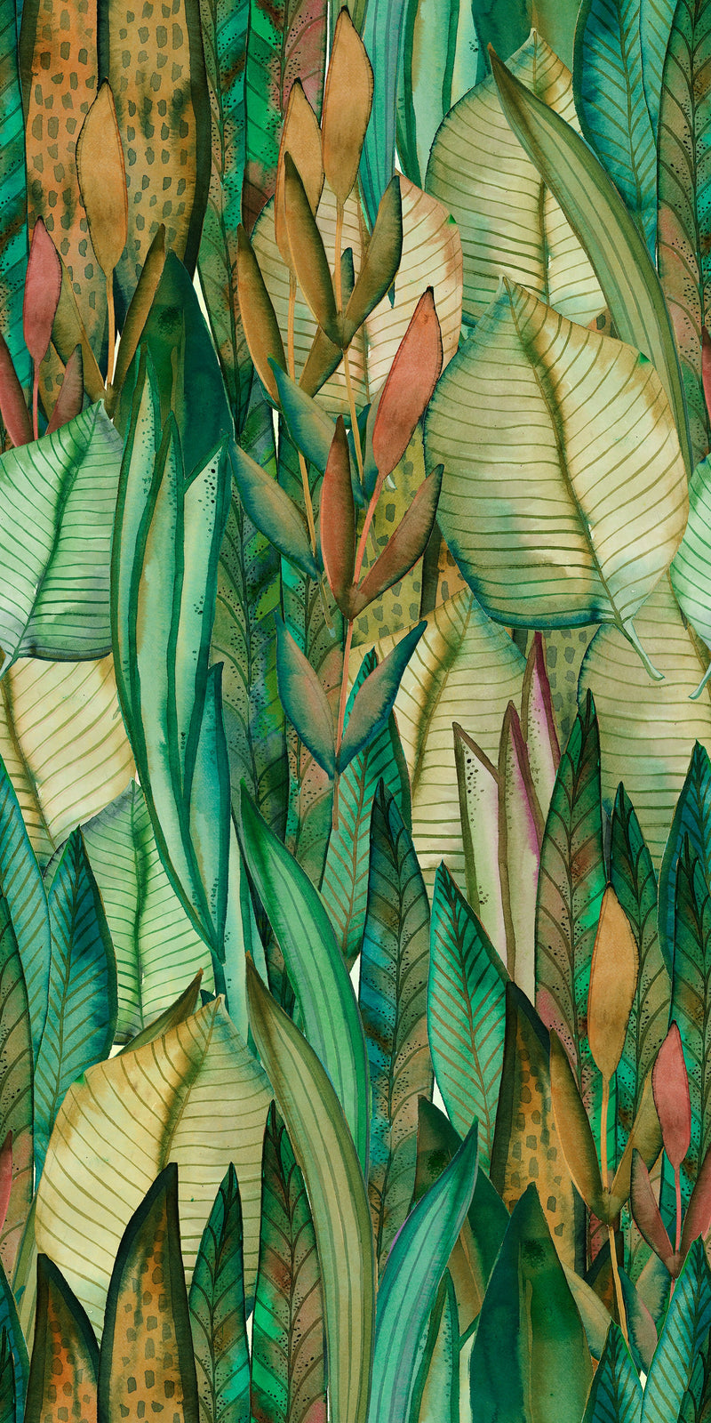 scenari tropical paint patterned green tile sartoria