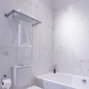 Urban C Clean Towel Rail With Extra Hanging Rail Chrome Bathroom Accessories Noken by Porcelanosa 