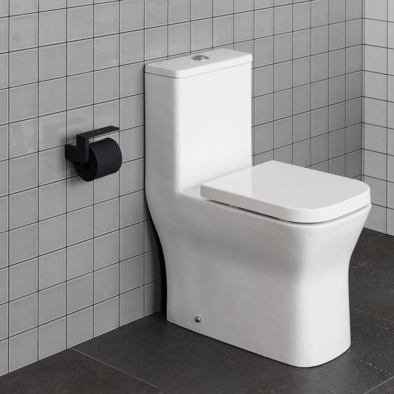 URBAN C Toilet Roll Holder - Matt Black Bathroom Accessories Noken by Porcelanosa 