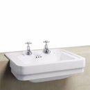 Victorian Semi-Recessed Basin 2 Tap Hole 58cm Basins TileStyle 