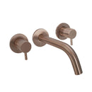 VOS Basin Mixer Wall Mounted 3 Hole - Brushed Bronze Taps JTP 