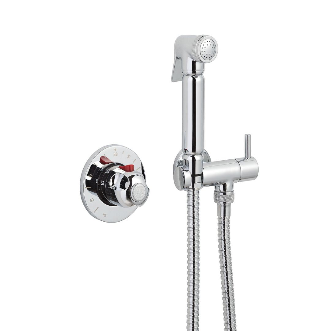 Buy VOS Douche Set with Temperature Control Chrome Toilets & Bidets