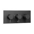 VOS Horizontal Concealed Thermostatic 3 Way Shower Valve - Matt Black Shower Parts JTP 
