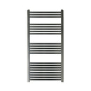 VOS Round Tube Radiator 600x1200mm - Brushed Black Heated Towel Rails JTP 