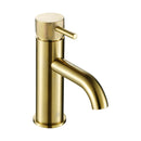 VOS Single Lever Basin Mixer - Brushed Brass Design Handle Taps TileStyle 