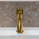 VOS Single Lever Basin Mixer - Brushed Brass Taps JTP 