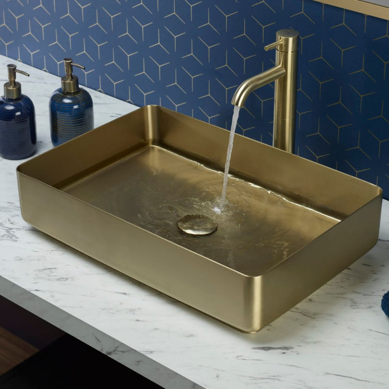 VOS Slotted Basin Waste - Brushed Brass Plumbing Products JTP 