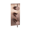 VOS Thermostatic Concealed Shower Valve - Brushed Bronze Shower Valves JTP 